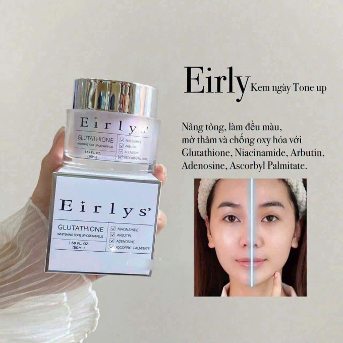 Kem Dưỡng Hỗ Trợ Nâng Tone Ban Ngày Eirlys Glutathione Whitening Tone Up Cream