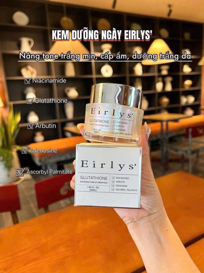 Kem dưỡng Eirlys’ Glutathione Whitening Tone Up Cream 50ml – Dưỡng Sáng, Nâng Tone Da