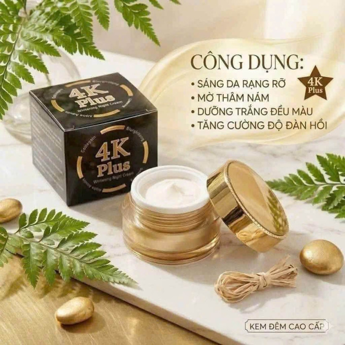 Kem Dưỡng Trắng Da 4K Plus Thái Lan Chính Hãng -Whitening Night Cream