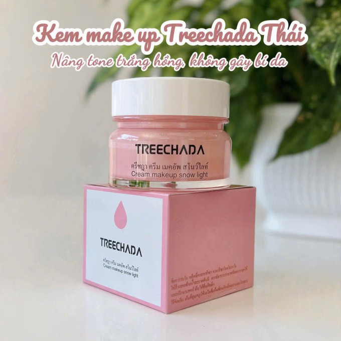 Kem Lười Treechada Thái Lan 50g – Kem Makeup Nâng Tone, Dưỡng Ẩm Da