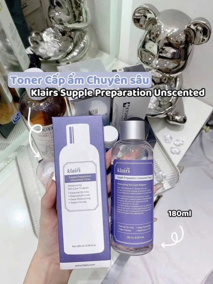 Nước Hoa Hồng Klairs Không Mùi Supple Preparation Unscented Toner 180ml