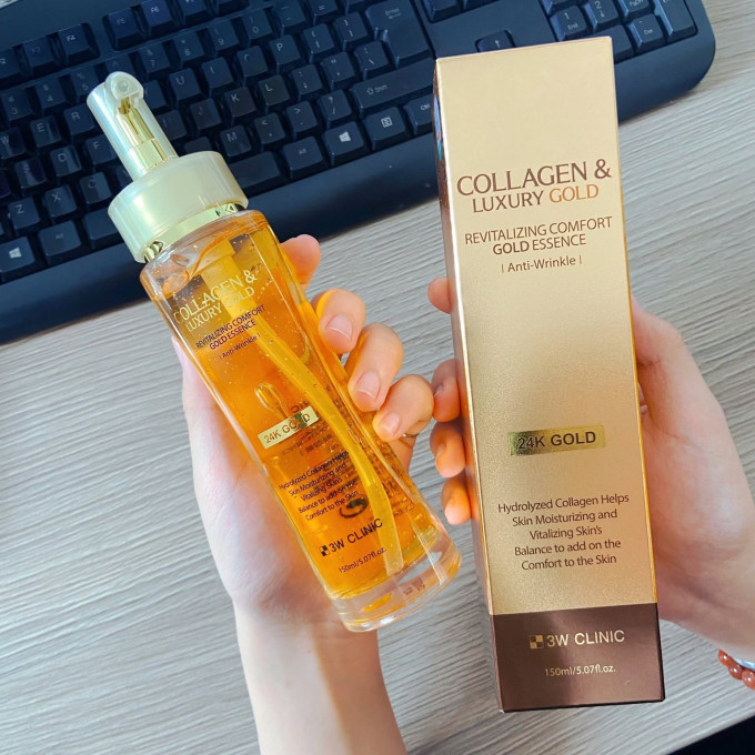 Serum Vàng 3W Clinic Gold Luxury 150ml Hàn Quốc – Dưỡng Ẩm, Cho Da Căng Mịn