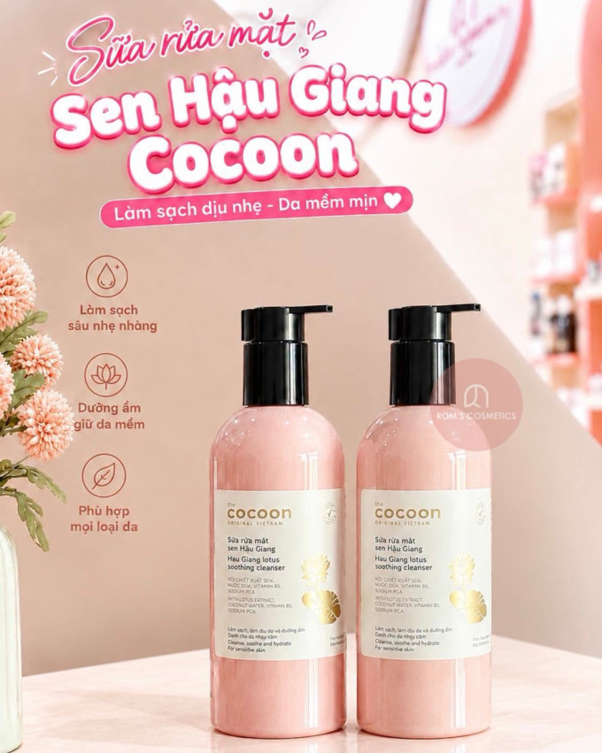 Sữa Rửa Mặt Sen Hậu Giang Cocoon chính hãng được nhiều khách hàng tin dùng